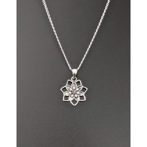 Sterling Silver Lotus flower necklace